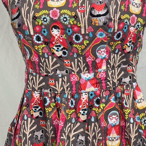 Retrolicious Little Red Riding Hood Matryoshka Doll Dress XS - Picture 2 of 5